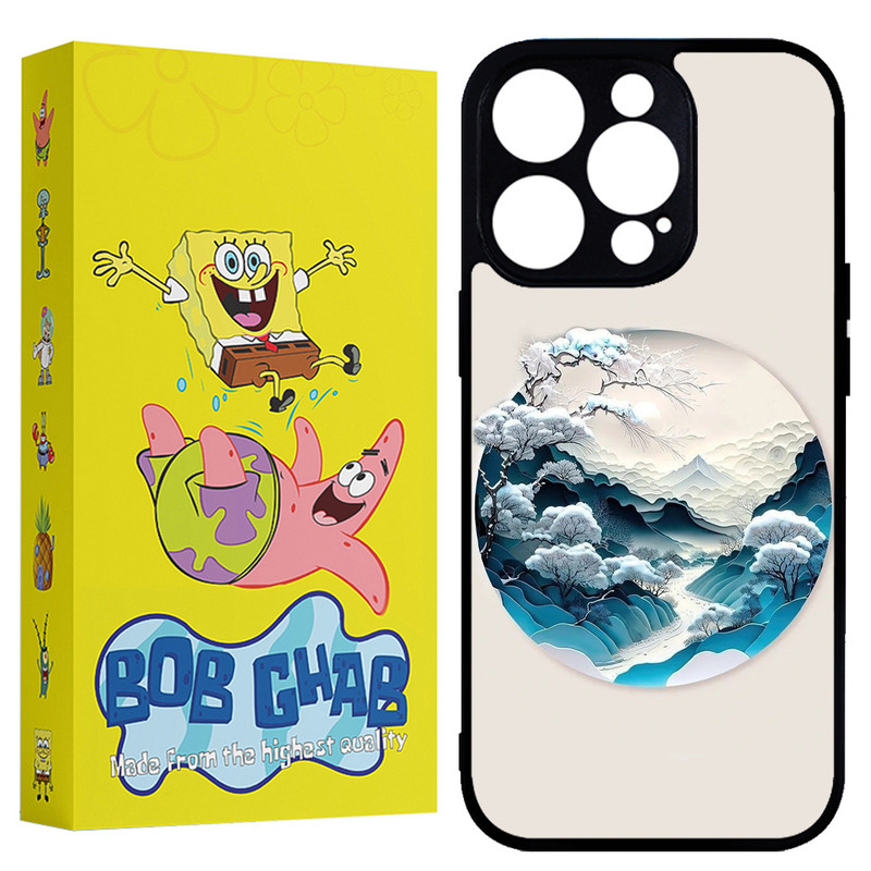 کاور باب قاب طرح طبیعت مدل BCP15P مناسب برای گوشی موبایل اپل iPhone 15 Pro