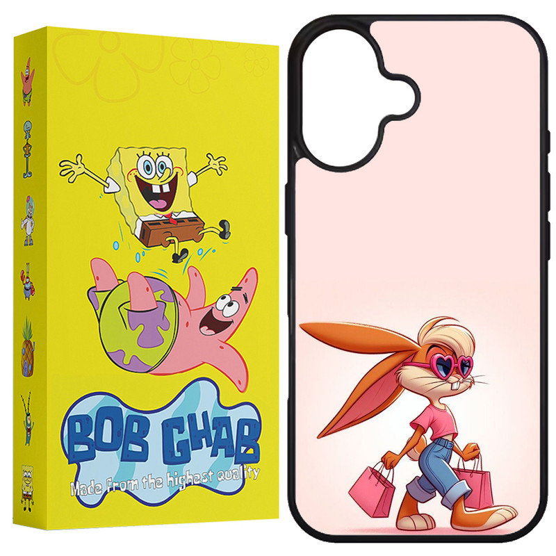 کاور باب قاب طرح خرگوش مدل B16PL مناسب برای گوشی موبایل اپل iPhone 16 Plus