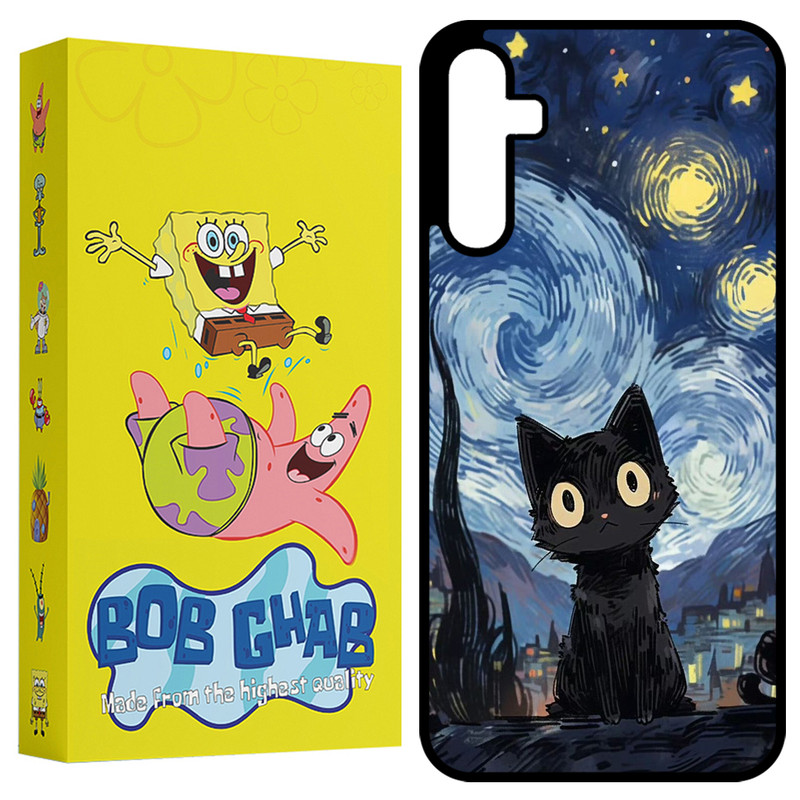 کاور باب قاب طرح گربه مدل BCPA35 مناسب برای گوشی موبایل سامسونگ Galaxy A35 5G