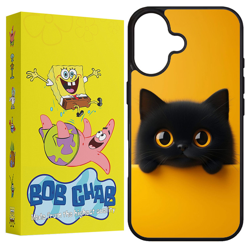 کاور باب قاب طرح گربه مدل B16PL مناسب برای گوشی موبایل اپل iPhone 16 Plus