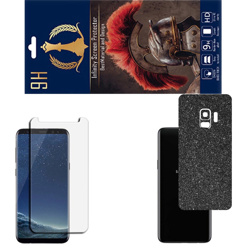 محافظ صفحه نمایش اینفینیتی مدل PRO مناسب برای گوشی موبایل سامسونگ GALAXY S9 به همراه برچسب پوششی