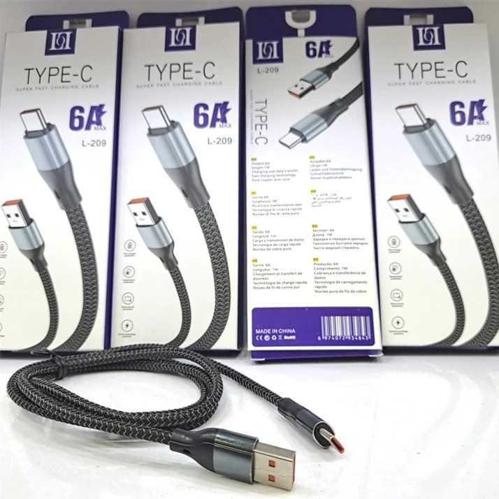 کابل تبدیل USB به USB-C ال او ال مدل FAST CHARGE طول 1 متر