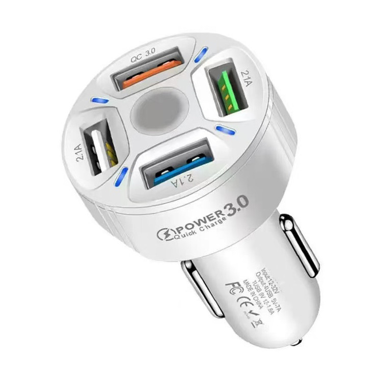 شارژر فندکی 30 وات چهار پورت مدل BK-360