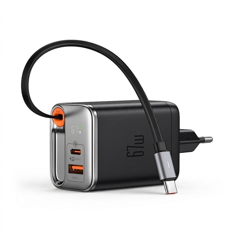 شارژر دیواری 67 وات مک دودو مدل CH-4100 به همراه کابل متصل به بدنه USB-C