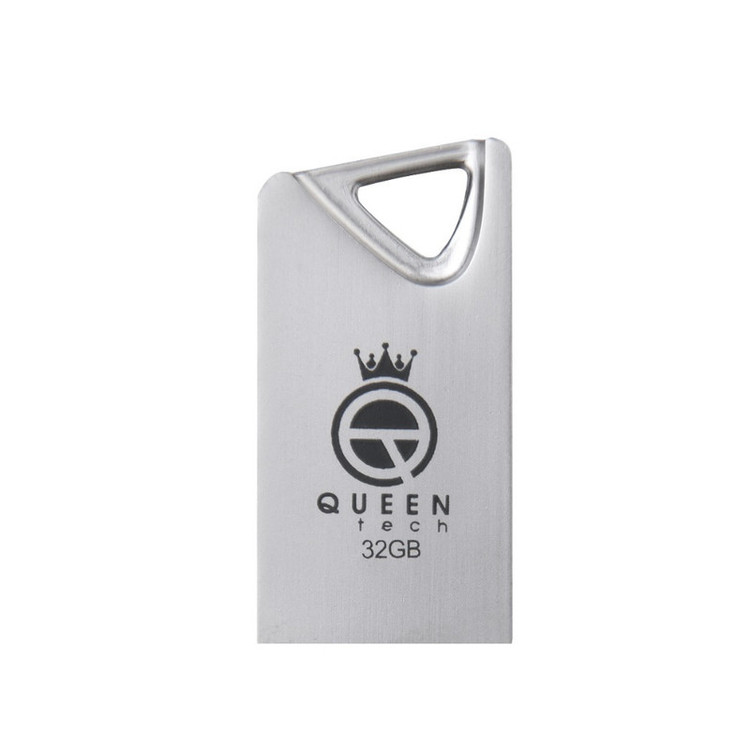 فلش مموری 32 گیگابایت کوئین تک مدل GLINK با رابط USB 2.0، طراحی بند انگشتی فلزی، سازگار با گوشی، تبلت، کامپیوتر و تلویزیون، سرعت انتقال 30 مگابایت بر ثانیه