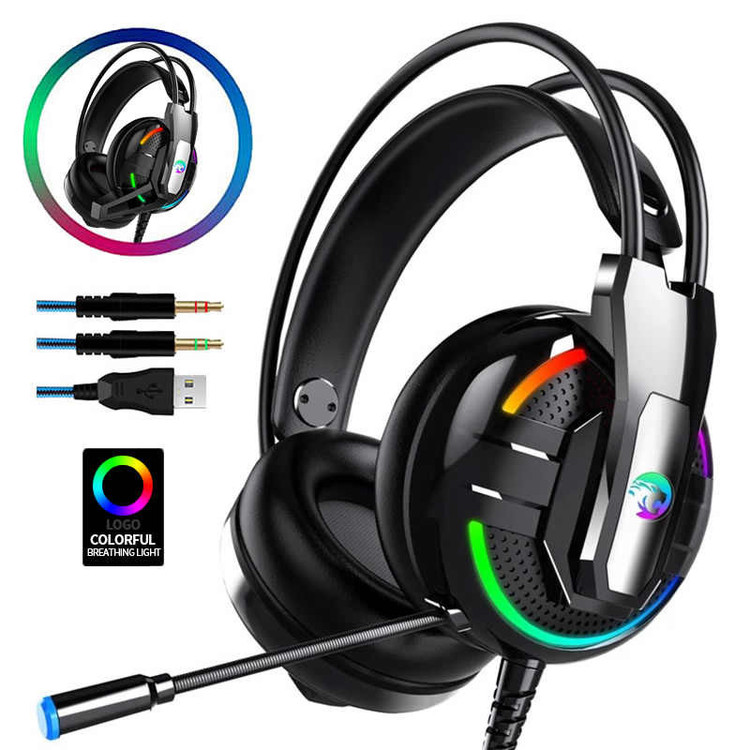 هدست گیمینگ مدل RGB-A18 بدون قابلیت نویز کنسلینگ، جک 3.5 میلیمتری صدا، دارای میکروفون با قابلیت چرخش، کلید افزایش و کاهش صدا، چراغ LED