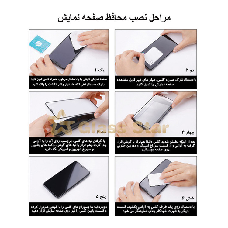 محافظ صفحه نمایش آنتی استاتیک گلس استار مدل ANTIDUSTS مناسب برای گوشی موبایل شیائومی Redmi Note 13 Pro