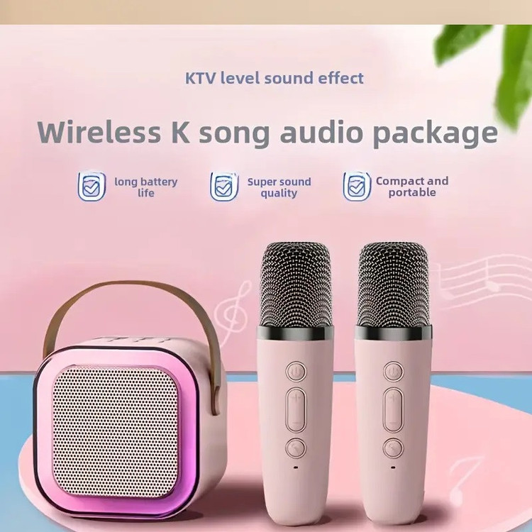 اسپیکر بلوتوثی مدل K12 همراه دو میکروفون بی سیم