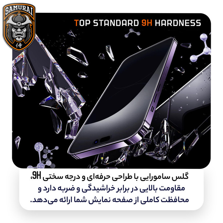 محافظ صفحه نمایش سامورایی مدل Invisiglass مناسب برای گوشی موبایل شیائومی Poco X7 Pro