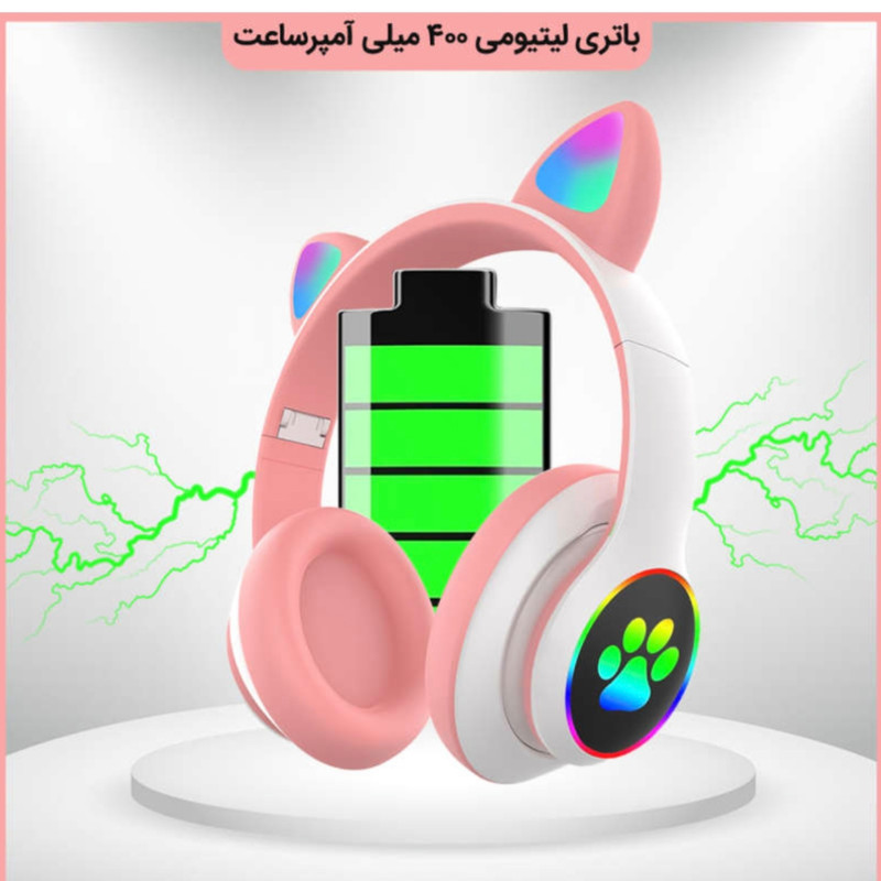 هدفون بلوتوثی طرح فانتزی Cat مدل STN-28 کد01