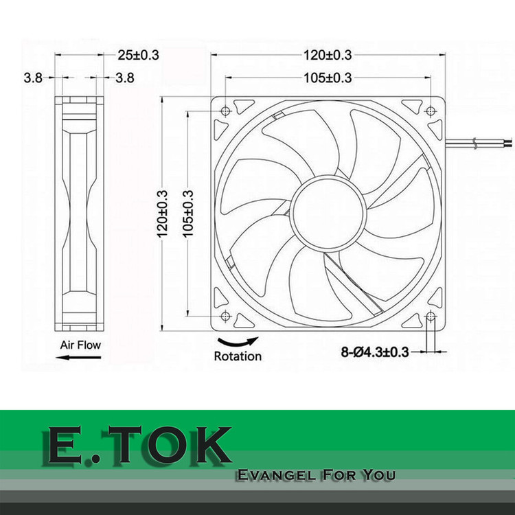 فن کیس ایتوک مدل 12-Ventilador