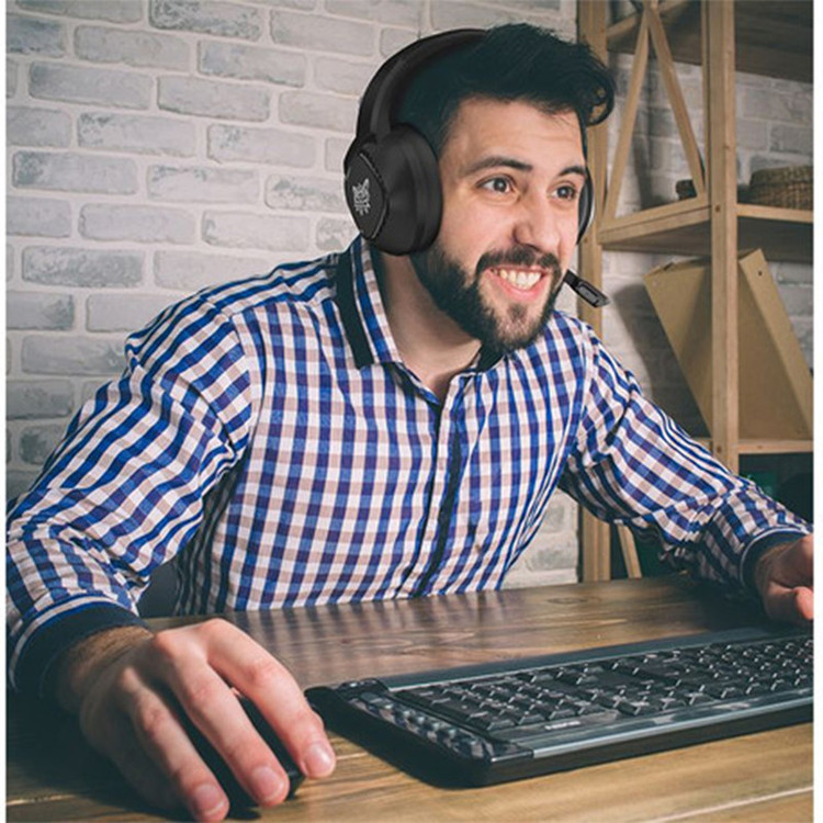 هدست گیمینگ اونیکوما K19 Professional با نویز کنسلینگ فعال (ANC)، جک 3.5 میلیمتری صدا، نورپردازی RGB