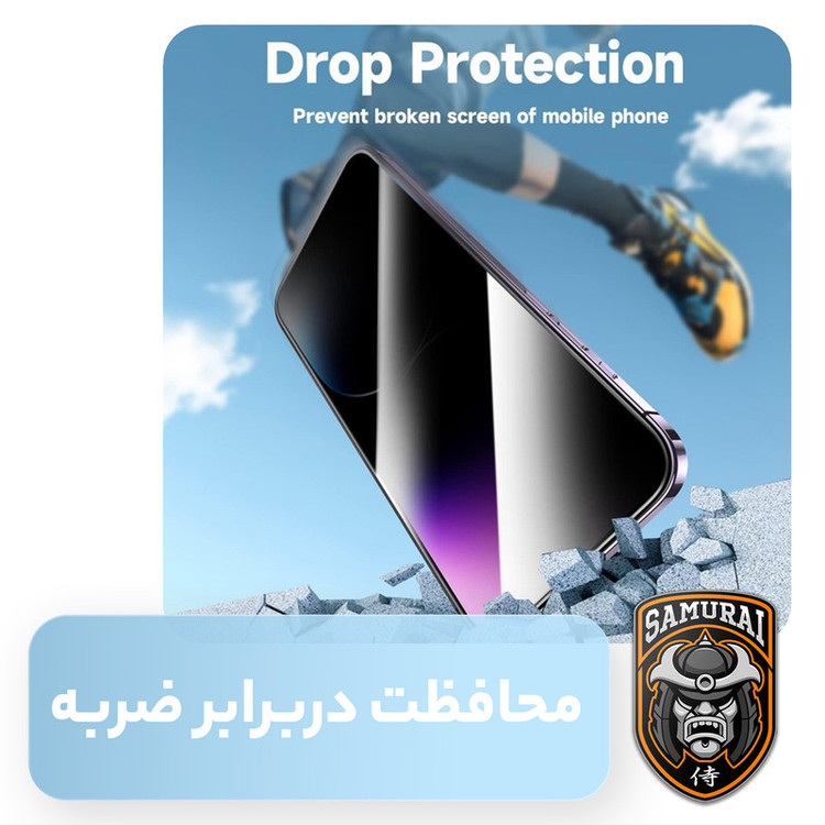 محافظ صفحه نمایش حریم شخصی سامورایی مدل Private مناسب برای گوشی موبایل سامسونگ Galaxy S24 Ultra