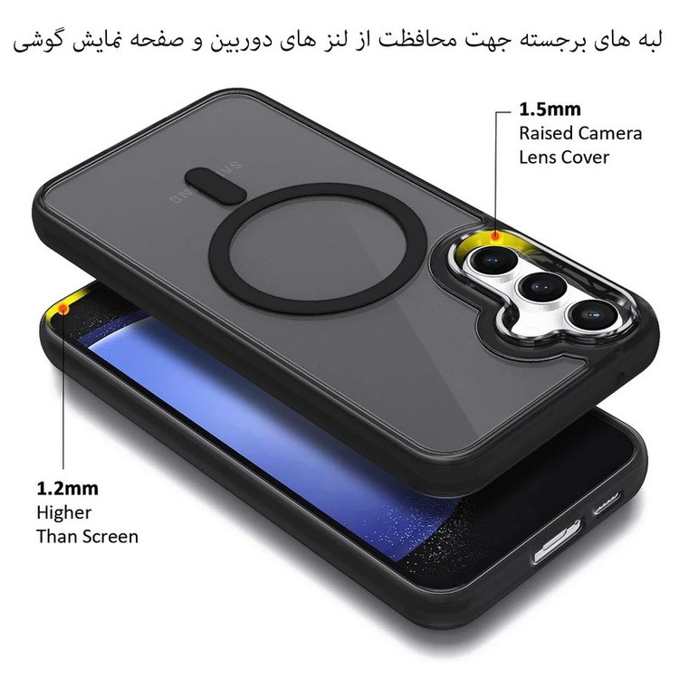 کاور بادی قاب مدل Magsafe-A 56 طرح مگ سیف مات مناسب برای گوشی موبایل سامسونگ Galaxy A56 5G / A56
