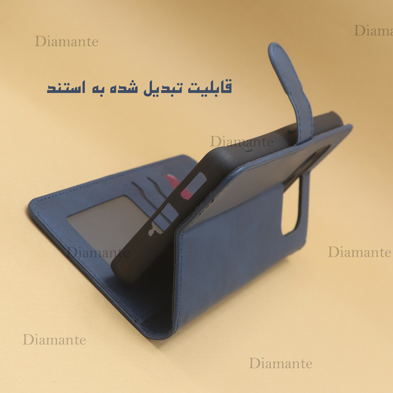 کیف کلاسوری دیامانته مدل Daria2 Navy مناسب برای گوشی موبایل داریا Bond 5G