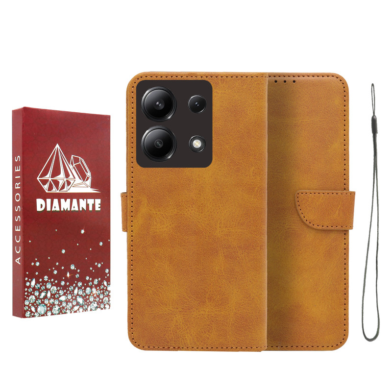 کیف کلاسوری دیامانته مدل Bandaviz Rd مناسب برای گوشی موبایل شیائومی Redmi Note 14s به همراه بند آویز