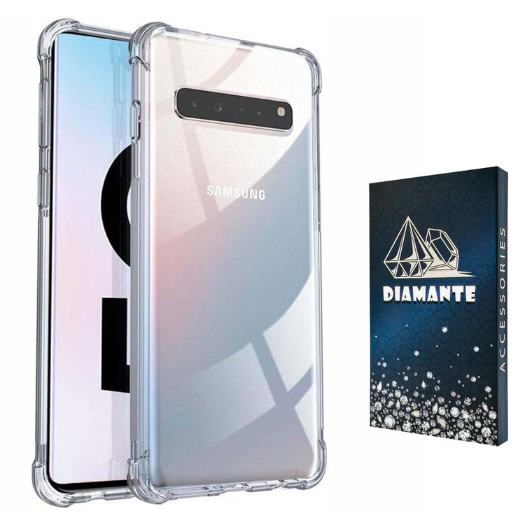 کاور دیامانته مدل shiny navy مناسب برای گوشی موبایل سامسونگ Galaxy S10