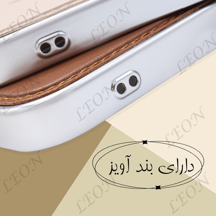 کاور لئون مدل چرمی مناسب برای گوشی موبایل اپل iPhone 16