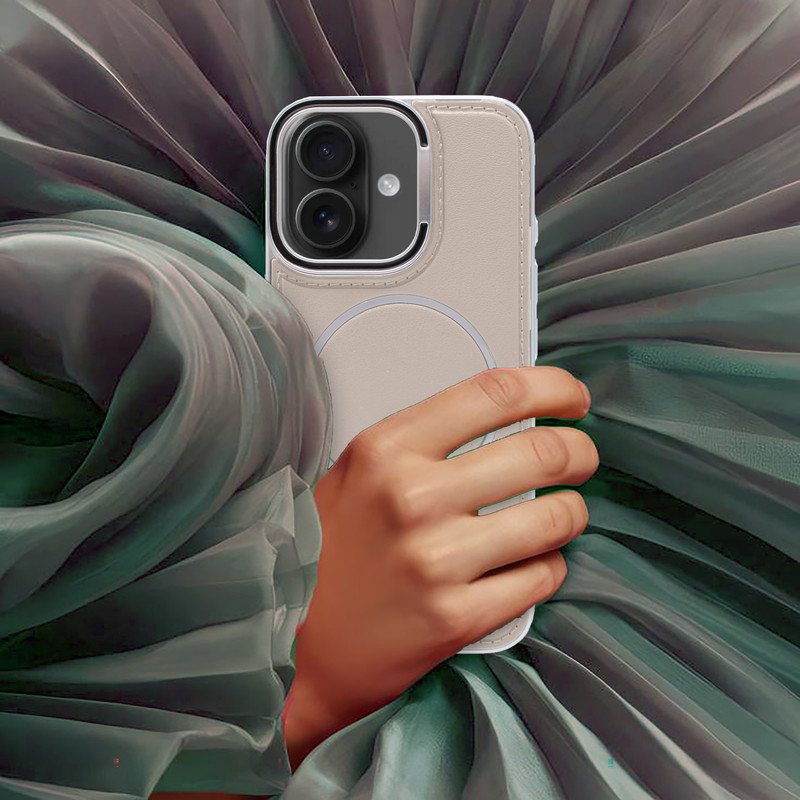 کاور لئون مدل چرمی مناسب برای گوشی موبایل اپل iPhone 16