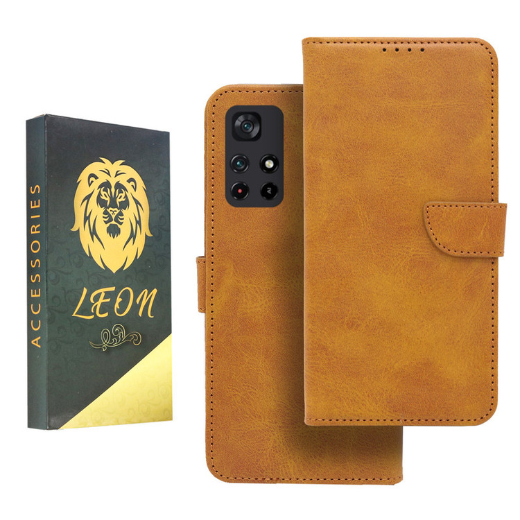 کیف کلاسوری لئون مدل Khoshi مناسب برای گوشی موبایل شیائومی Poco X4 Pro 5G