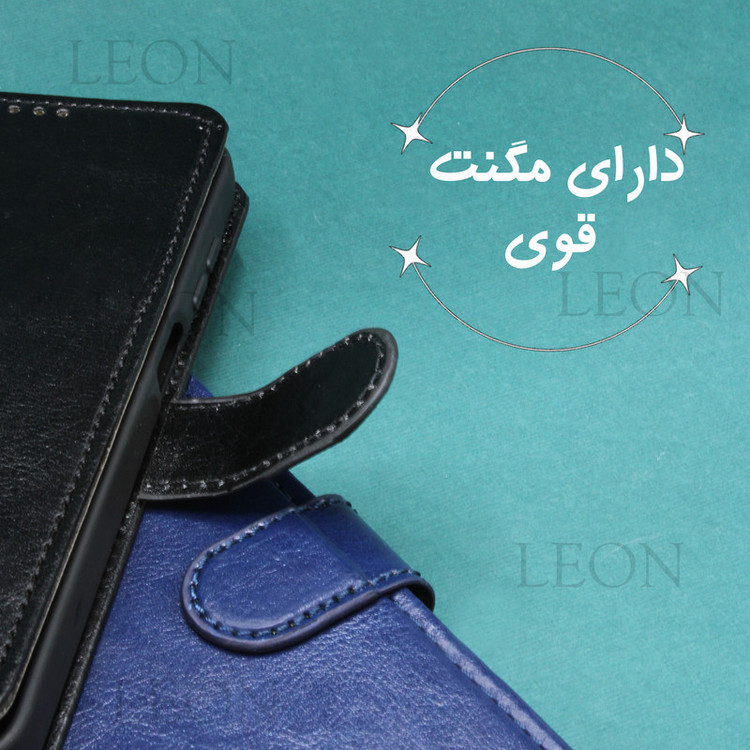 کیف کلاسوری مدل لئون Kiif_1 مناسب برای گوشی موبایل سامسونگ Galaxy A51 4G / 5G به همراه بند آویز