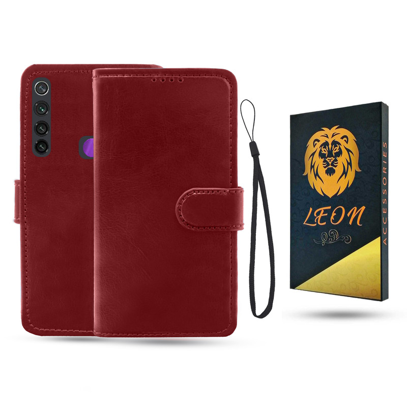 کیف کلاسوری مدل لئون Kif مناسب برای گوشی موبایل شیائومی Redmi Note 8 به همراه بند آویز