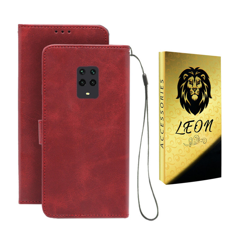 کیف کلاسوری لئون مدل Scusa Oro مناسب برای گوشی موبایل شیائومی Redmi Note 9s به همراه بند آویز