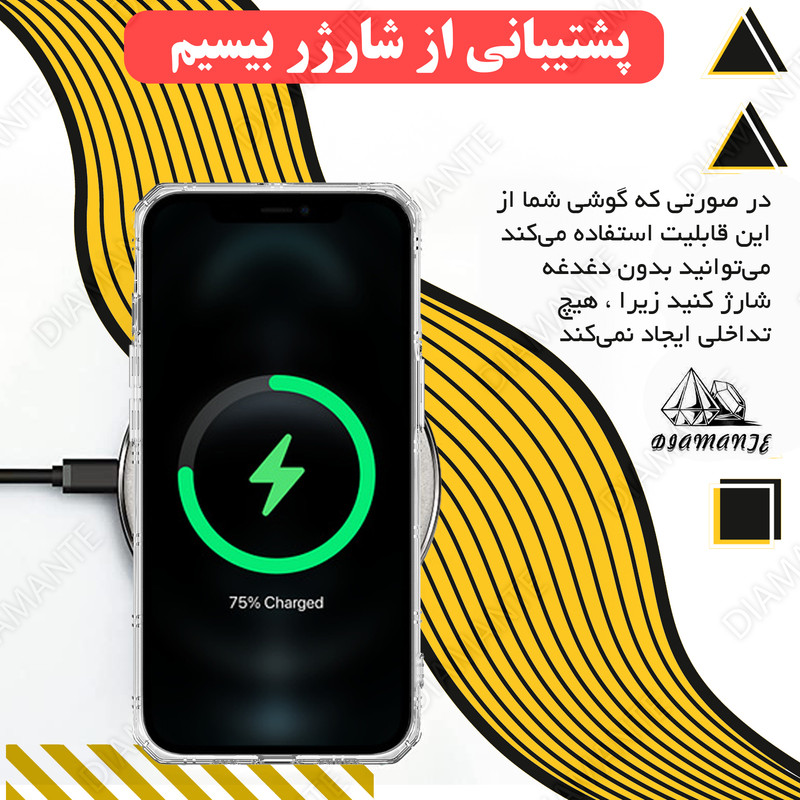 کاور دیامانته مدل Nahid Navy مناسب برای گوشی موبایل سامسونگ Galaxy A11 / M11