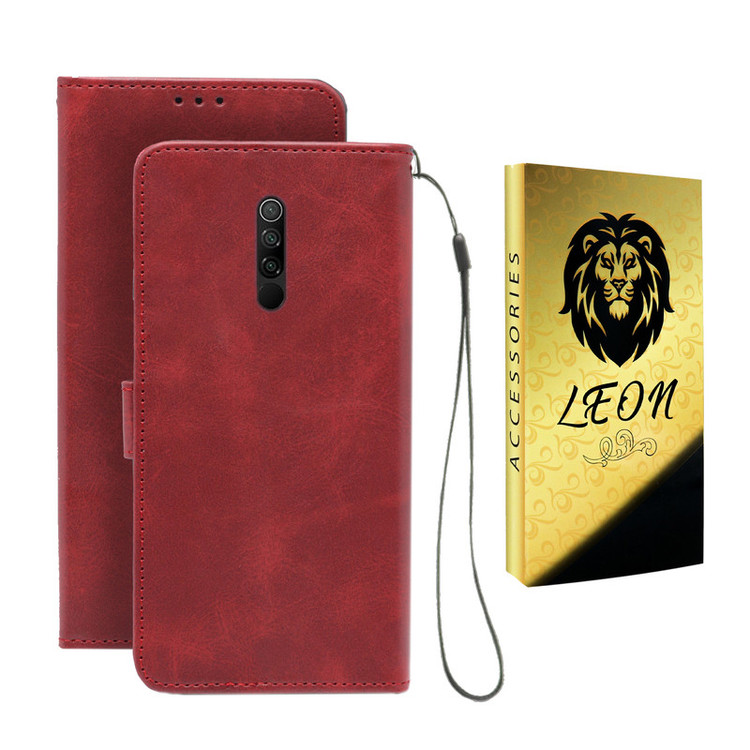 کیف کلاسوری لئون مدل Scusa Oro مناسب برای گوشی موبایل شیائومی Redmi 9 به همراه بند آویز