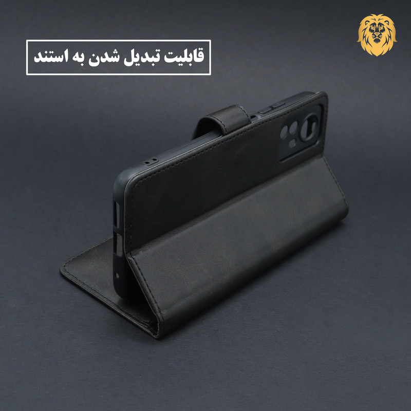 کیف کلاسوری لئون مدل Scusa Oro مناسب برای گوشی موبایل سامسونگ Galaxy A55 به همراه بند آویز