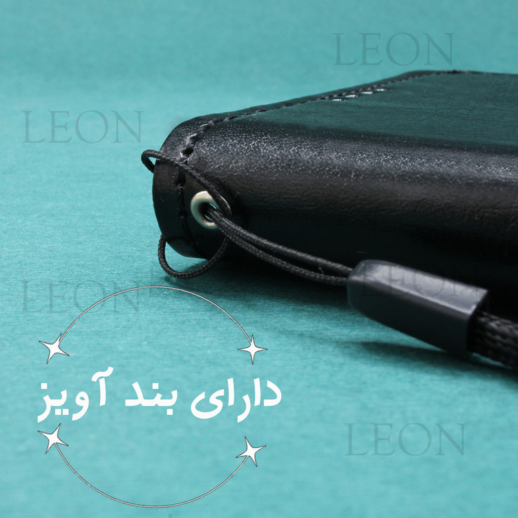 کیف کلاسوری مدل لئون Kiif_1 مناسب برای گوشی موبایل سامسونگ Galaxy F22 به همراه بند آویز