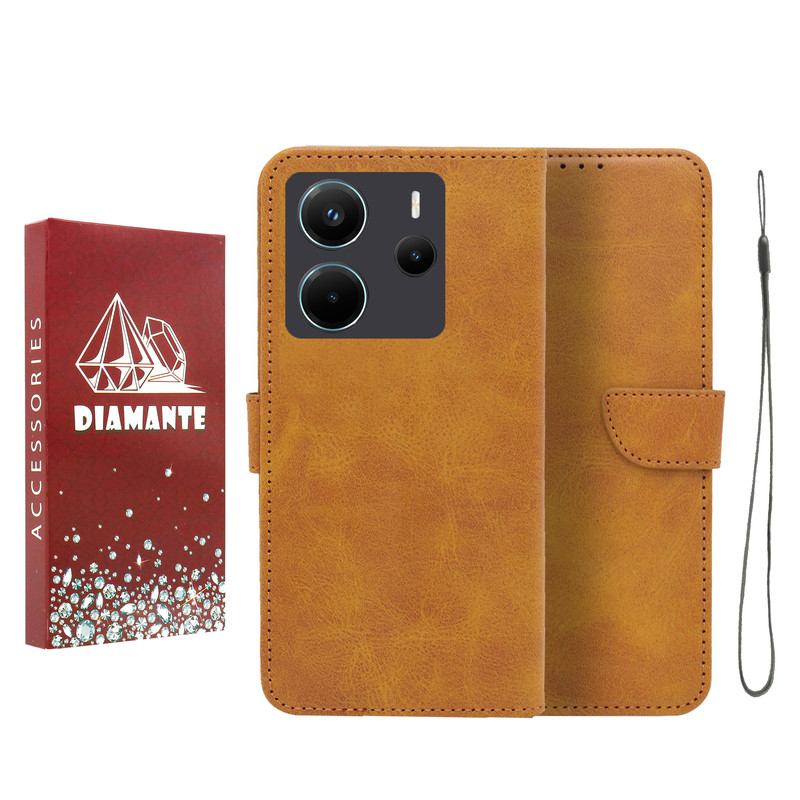 کیف کلاسوری دیامانته مدل Bandaviz Rd مناسب برای گوشی موبایل شیائومی Redmi Note 14 4G به همراه بند آویز