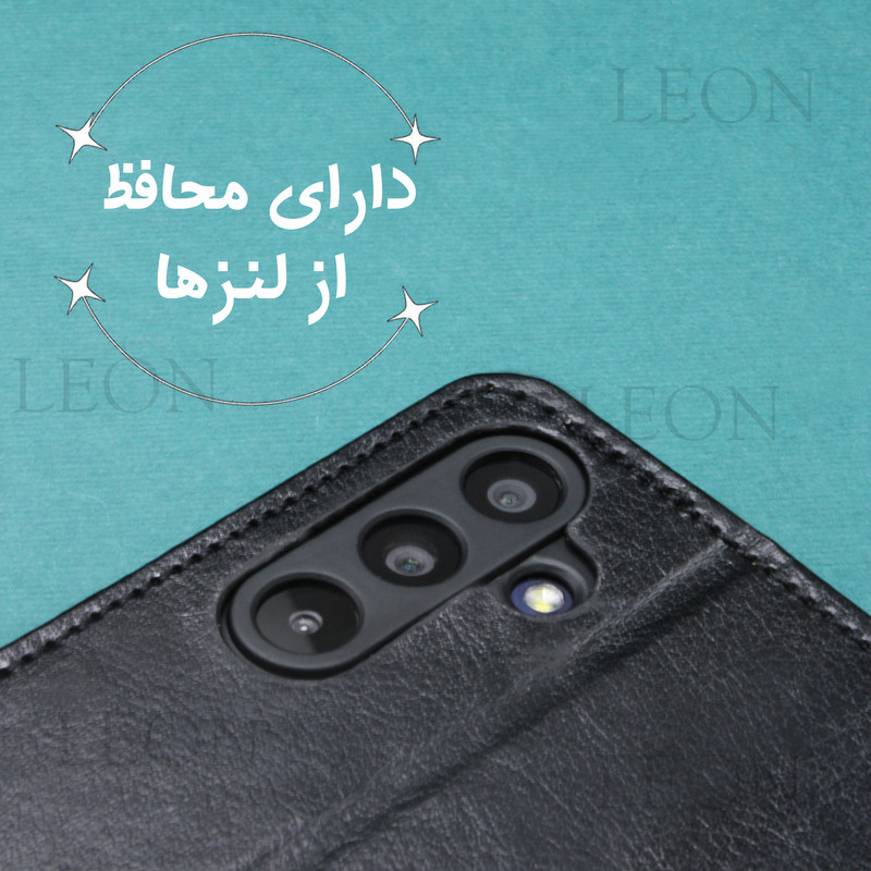 کیف کلاسوری مدل لئون Kiif_1 مناسب برای گوشی موبایل سامسونگ Galaxy A21s به همراه بند آویز