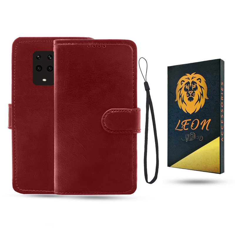 کیف کلاسوری مدل لئون Kiif_1 مناسب برای گوشی موبایل شیائومی Redmi Note 9s به همراه بند آویز