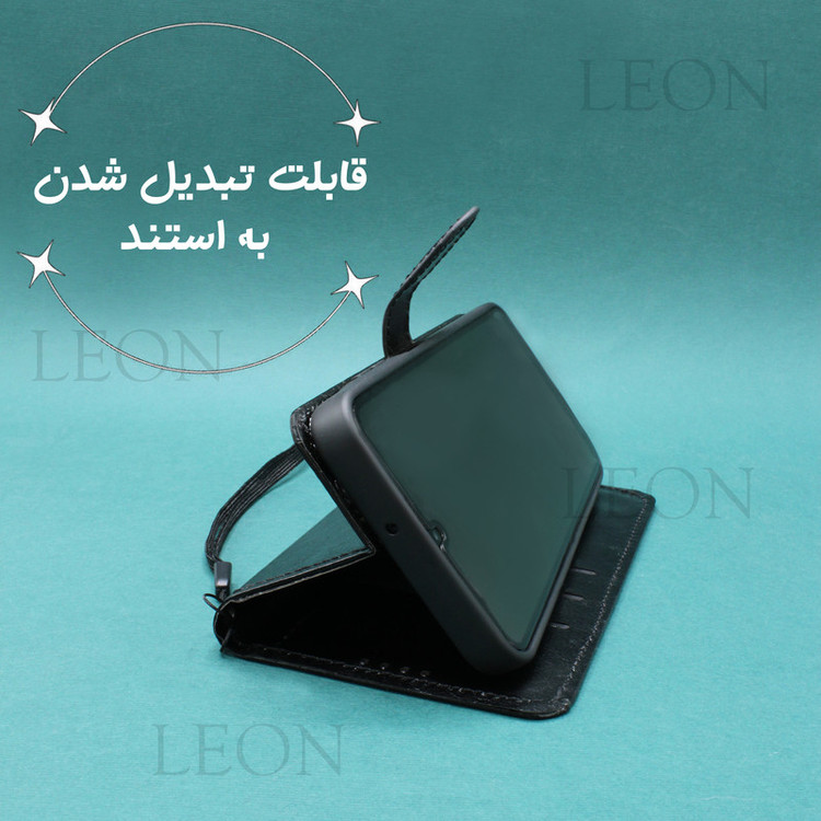 کیف کلاسوری مدل لئون Kiif_1 مناسب برای گوشی موبایل شیائومی Redmi Note 9s به همراه بند آویز