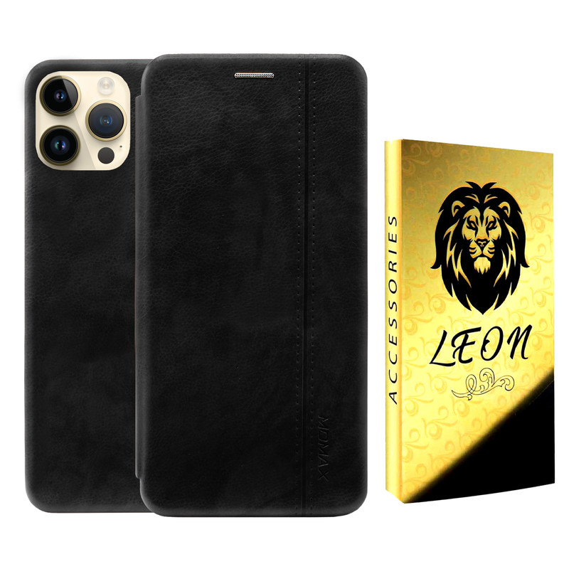 کیف کلاسوری لئون مدل Momi Yo مناسب برای گوشی موبایل اپل iPhone 14 Pro
