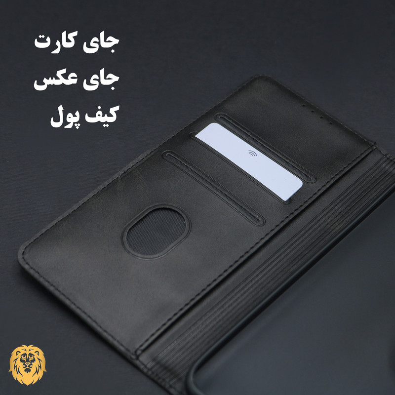 کیف کلاسوری لئون مدل Scusa Oro مناسب برای گوشی موبایل شیائومی Poco X4 GT به همراه بند آویز
