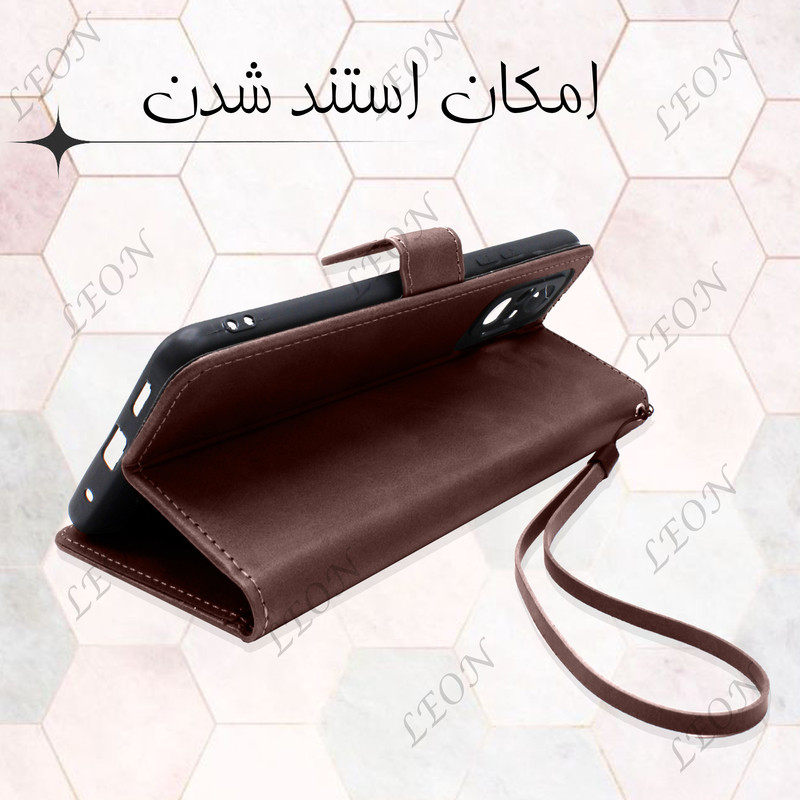 کیف کلاسوری لئون مدل Chanta Yo مناسب برای گوشی موبایل سامسونگ Galaxy A13 5G به همراه بندآویز