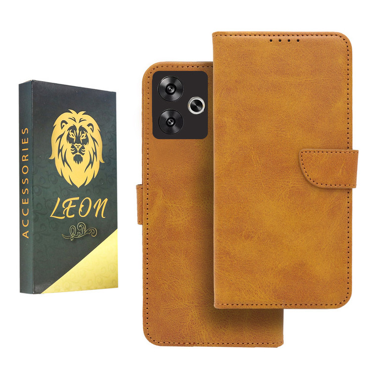 کیف کلاسوری لئون مدل Khoshi مناسب برای گوشی موبایل شیائومی Poco F6 Pro