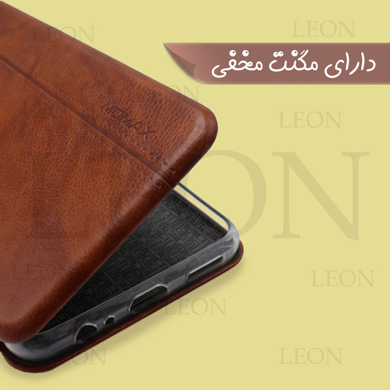 کیف کلاسوری لئون مدل Momi Yo مناسب برای گوشی موبایل شیائومی Redmi Note 8 Pro