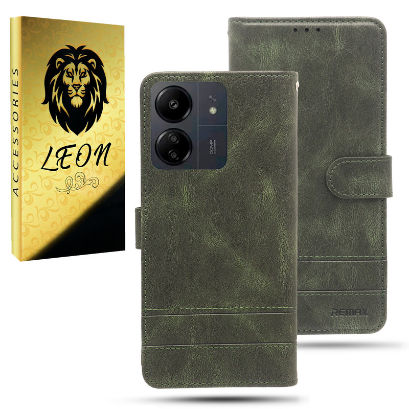 کیف کلاسوری لئون مدل Remax Yo مناسب برای گوشی موبایل شیائومی Redmi 13C 4G