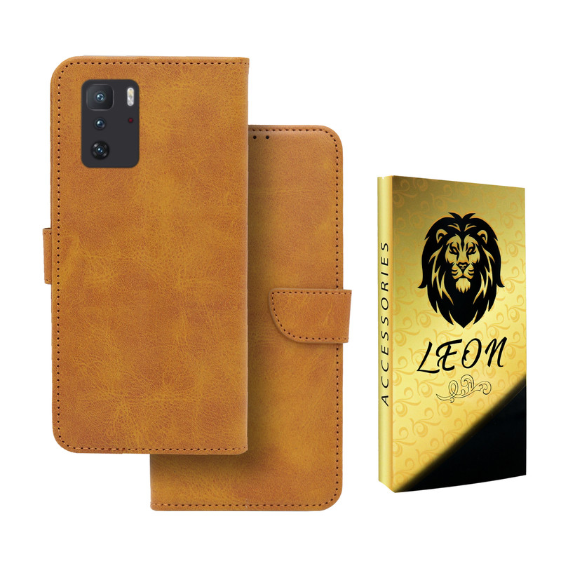 کیف کلاسوری لئون مدل Bors Oro مناسب برای گوشی موبایل شیائومی Redmi Note 11t Pro