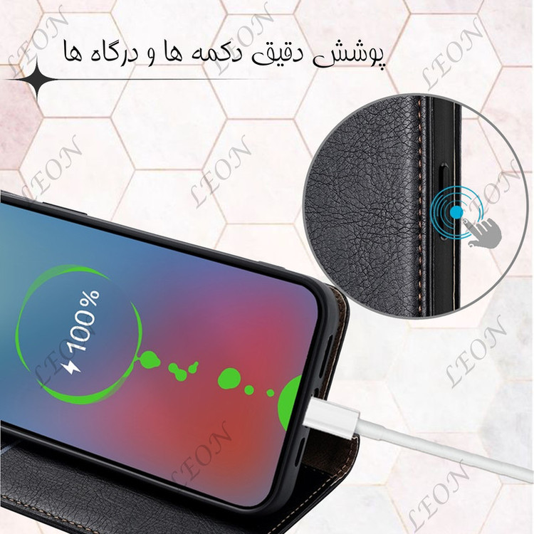 کیف کلاسوری لئون مدل Chanta Yo مناسب برای گوشی موبایل ریلمی C11 به همراه بندآویز