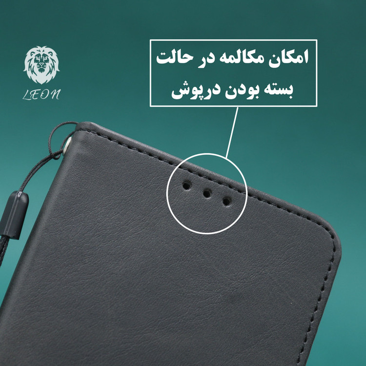 کیف کلاسوری لئون مدل Mortand Oro مناسب برای گوشی موبایل سامسونگ Galaxy M52