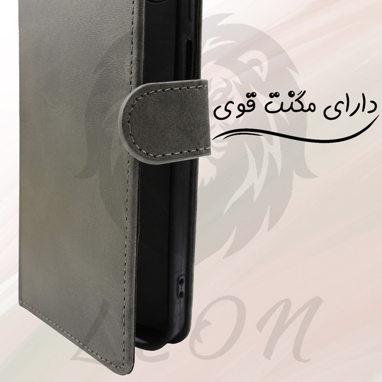 کیف کلاسوری لئون مدل Mokety مناسب برای گوشی موبایل سامسونگ Galaxy S22 Plus به همراه بندآویز