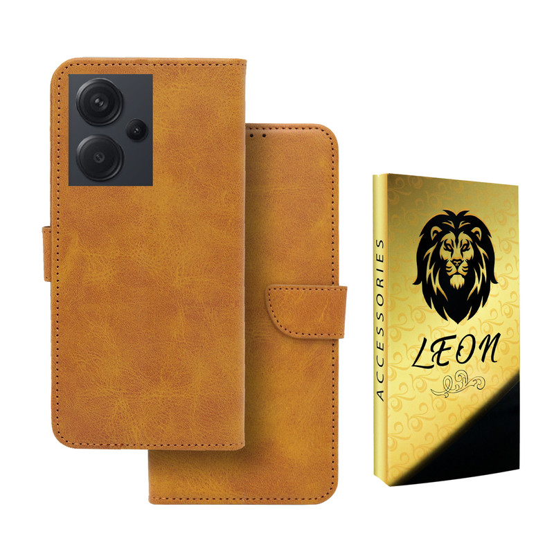 کیف کلاسوری لئون مدل Bors Oro مناسب برای گوشی موبایل شیائومی Poco M6 Pro 4G