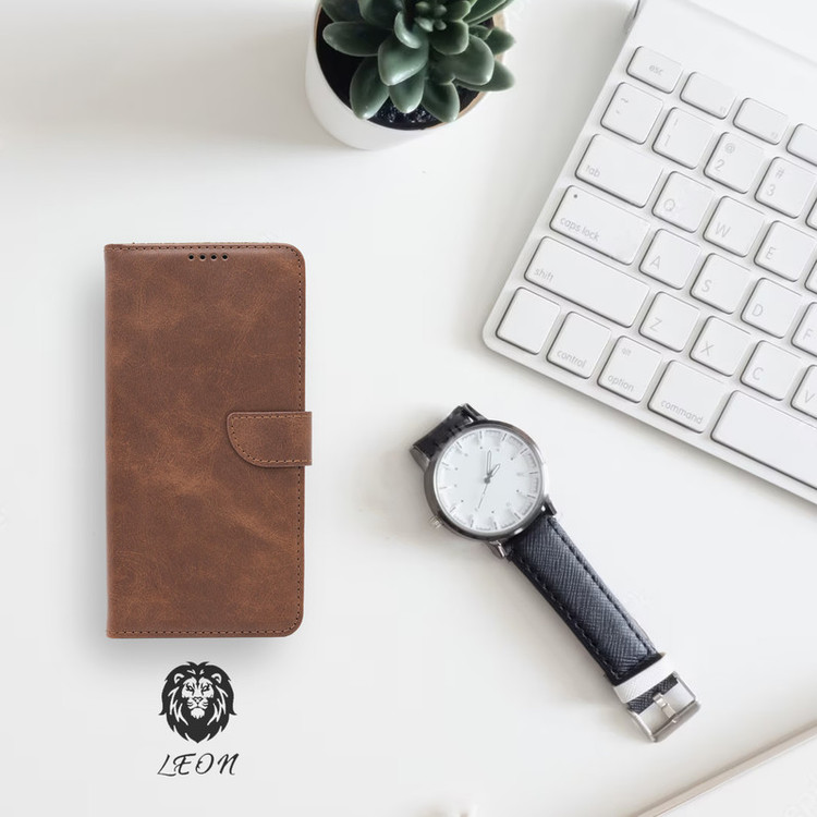 کیف کلاسوری لئون مدل Scusa Oro مناسب برای گوشی موبایل سامسونگ Galaxy S21 Ultra به همراه بند آویز