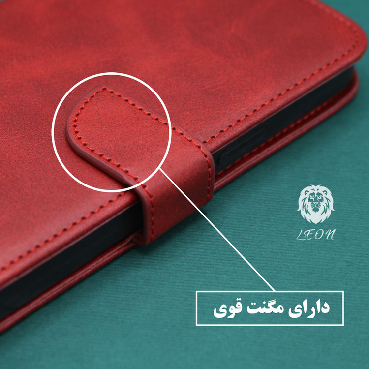 کیف کلاسوری لئون مدل Bers Oro مناسب برای گوشی موبایل شیائومی Redmi 13X